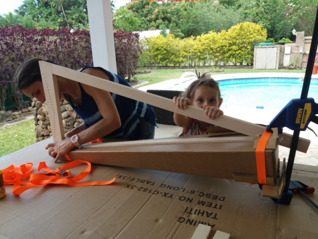 Étape de construction d'une pro harpe.