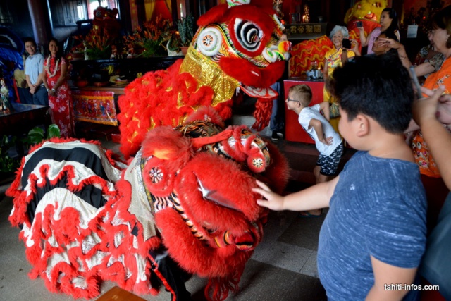 d-Le Lion est très amical, les enfants l'adorent