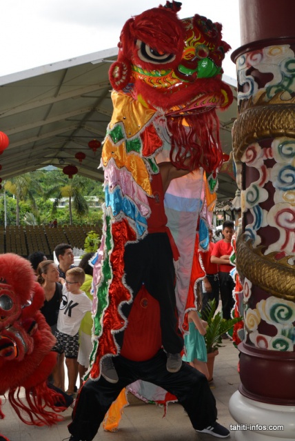 g-Derrière les lions se cachent des danseurs professionnels qui répètent assiduement