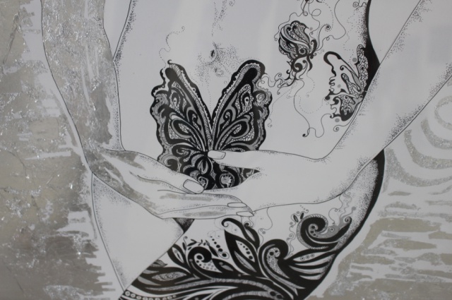 Tableau signé Carole Tinel. Tableau signé Carole Tinel.