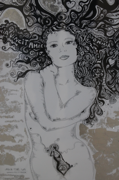 Tableau signé Carole Tinel. Tableau signé Carole Tinel.