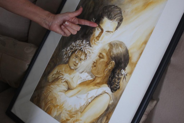 Les peintures de A'amu pour illustrer "Maupiti mon amour".