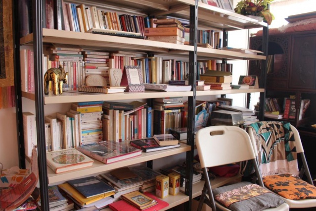 La bibliothèque du centre.