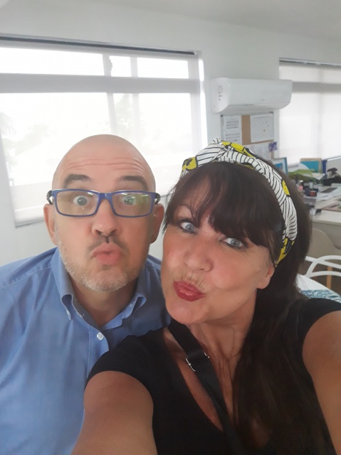 Répétition de la pièce Quand la Chine téléphonera. Thierry Latrobe et Anne Tavernier.