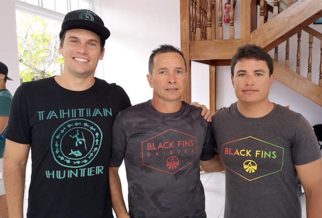 Gianni Campeggi, Teavanui Barrier et Michel Williams Gianni Campeggi, Teavanui Barrier et Michel Williams