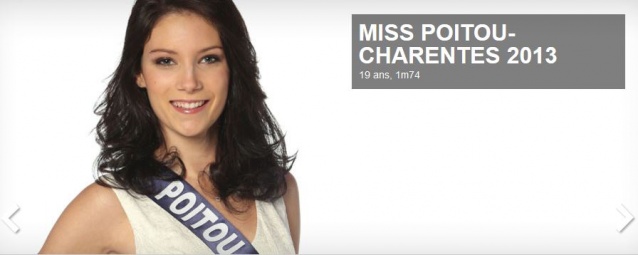 Miss Poitou Charente Laura Pierre 19 ans, 1m74 Miss Poitou Charente Laura Pierre 19 ans, 1m74
