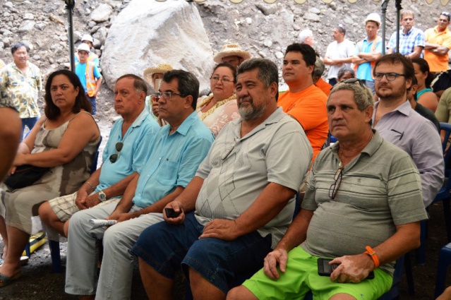 Inauguration galerie drainante pirae les maires polynésien invité par le maire-président