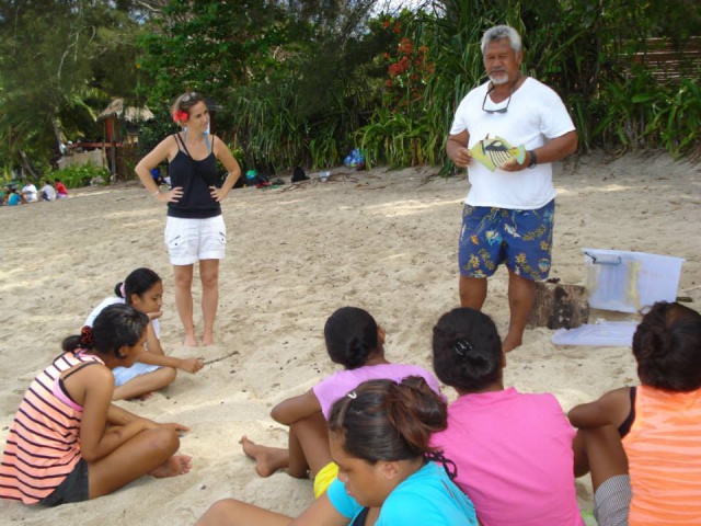 Enseignement pédagogique sur la plage du PK 18 bis