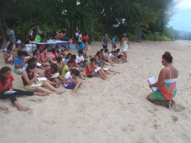 Enseignement pédagogique sur la plage du PK 18 ter