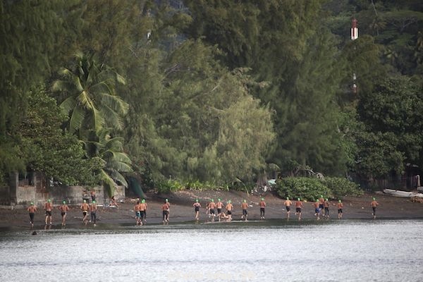 Il y avait même une partie course à pied avant la natation