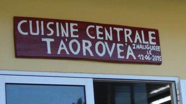 La nouvelle cuisine centrale de Rimatara.