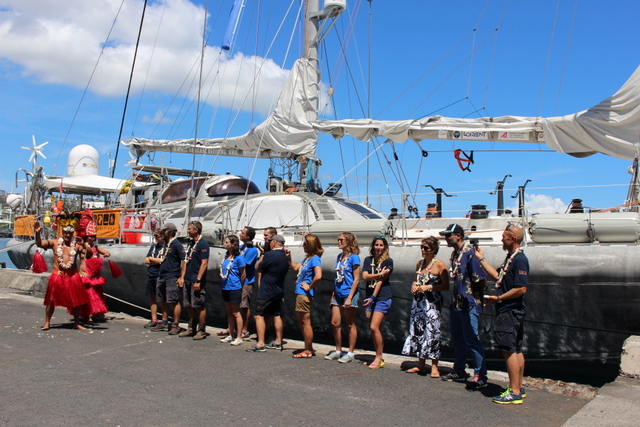 La goélette est arrivée mardi matin à Papeete.