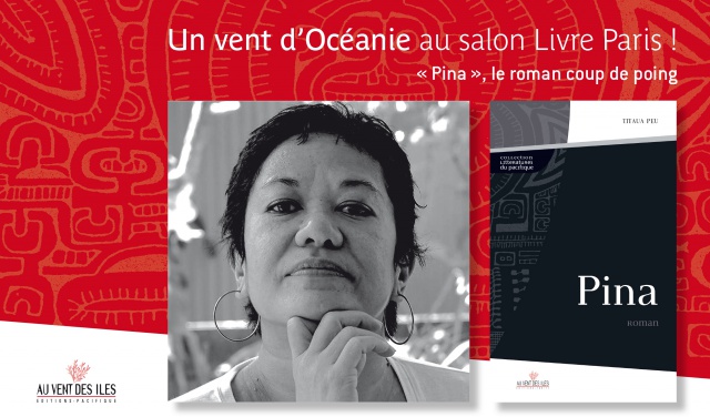 Dédicace au salon du livre de Paris. Titaua Peu pour Pina.