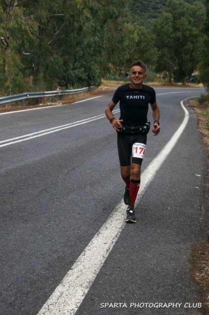 Patrick Candé au Sparthatlon. Patrick Candé au Sparthatlon.