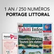 TAHITI INFOS papier - 1an / 250 numéros - Portage littoral